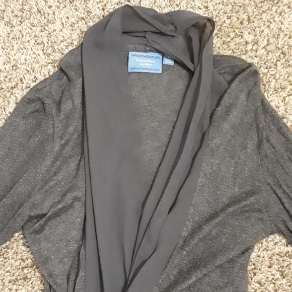 "Vera Wang"  Wrap Sweater - Picture 2 of 3